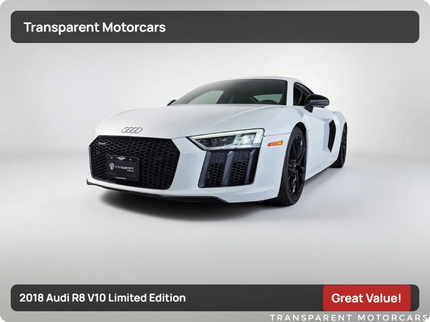 2018 Audi R8 V10 Limited Edition