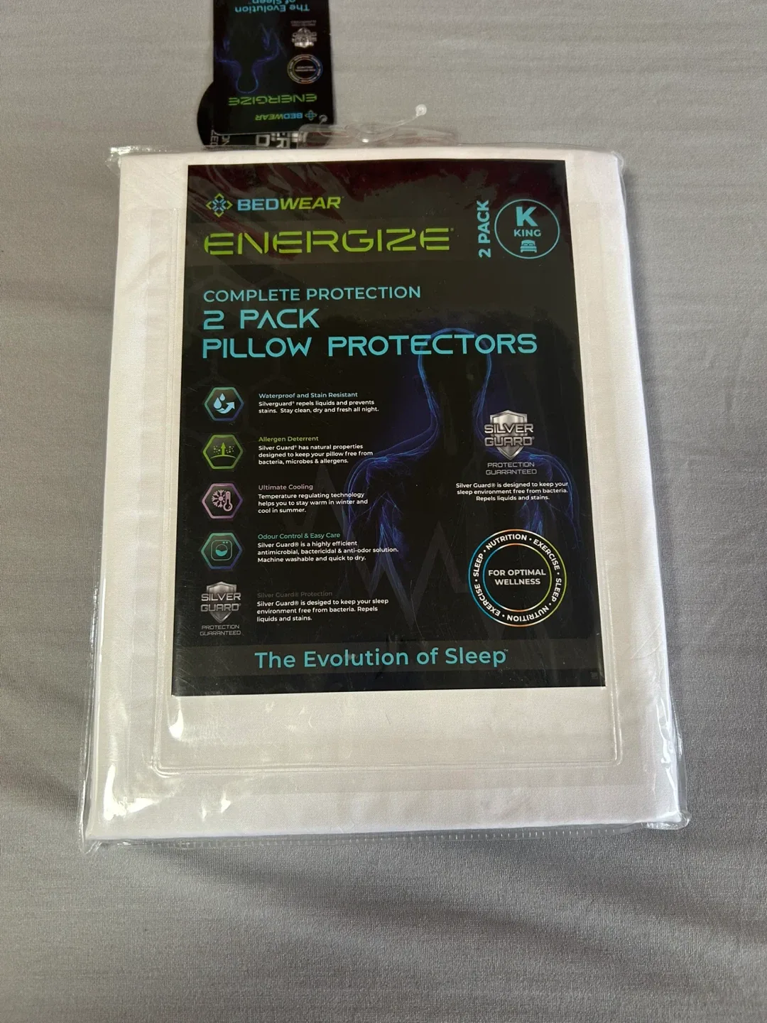 Bedwear Energize King Pillow Protectors (2 Pack)