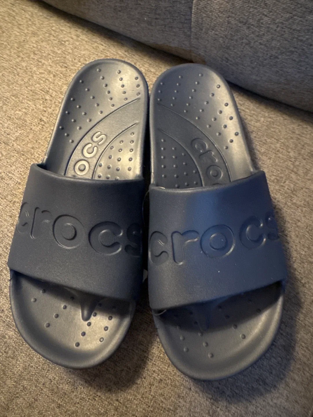 Crocs Navy Blue Slides - Size 6 W image indicator(2)