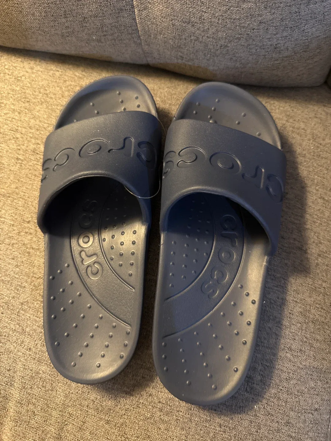 Crocs Navy Blue Slides - Size 6 W