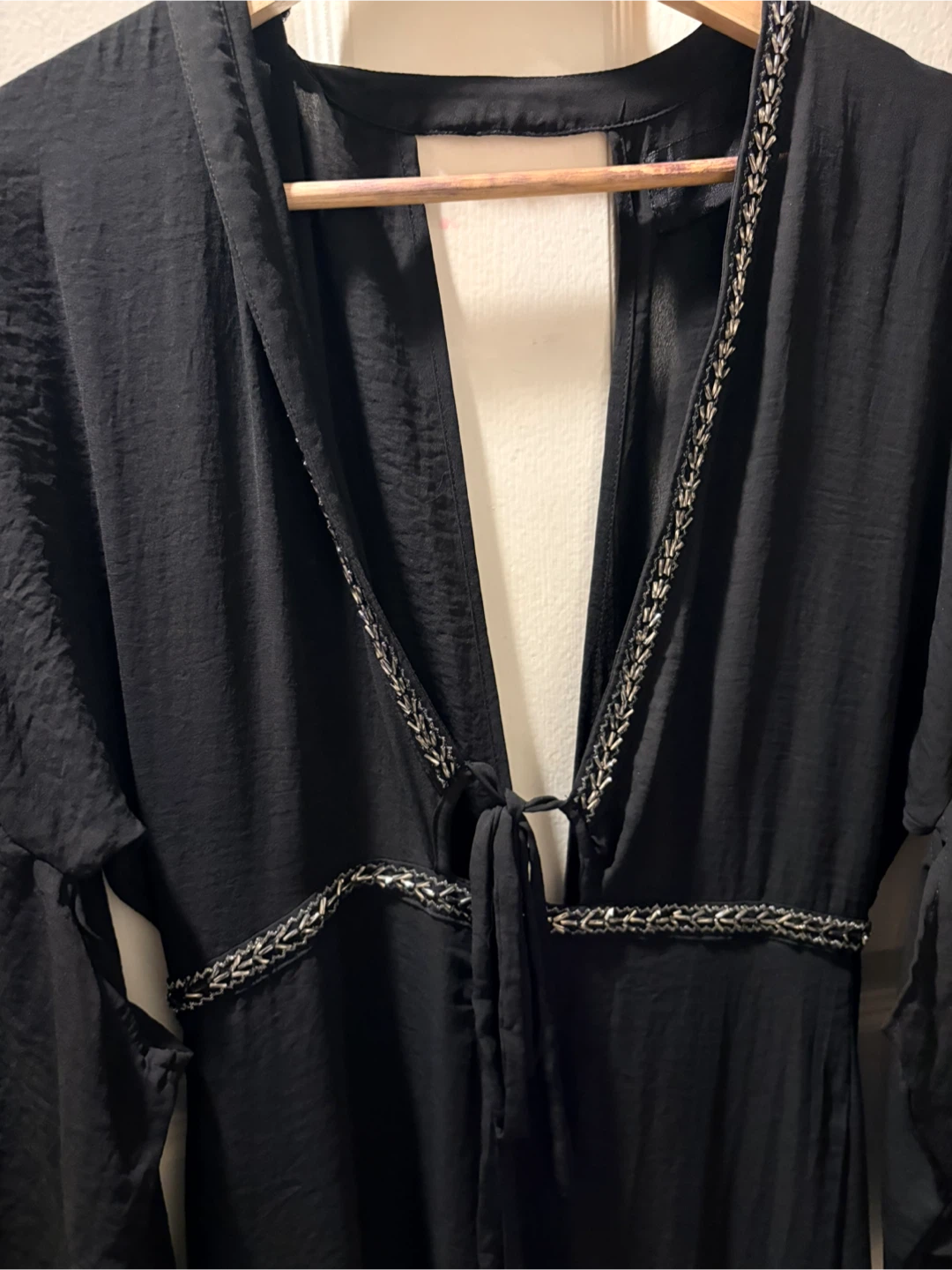 Black Maxi Jumpsuit with Silver Trim - photo 2