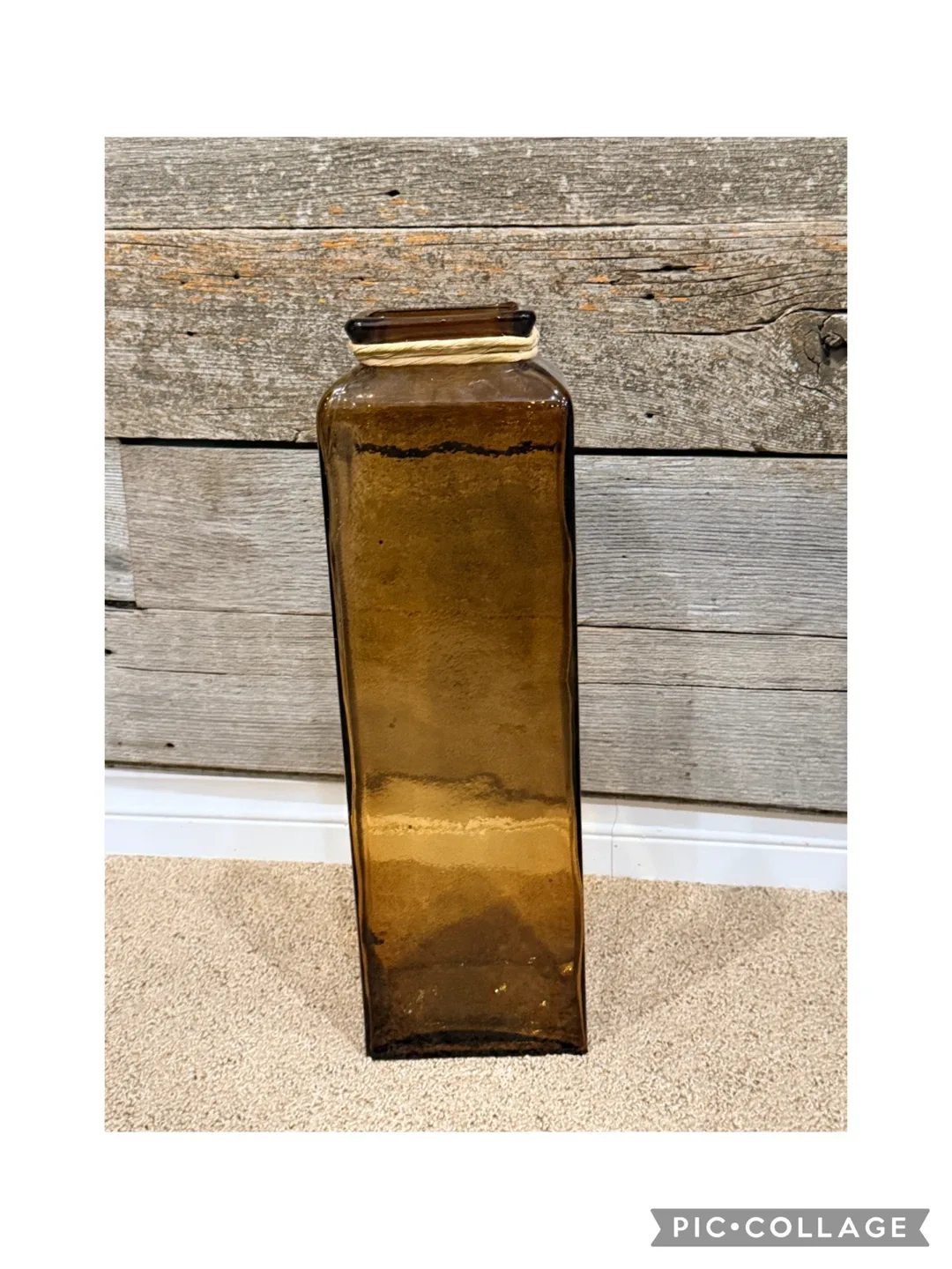 Brown Rectangular Vase – Modern & Elegant