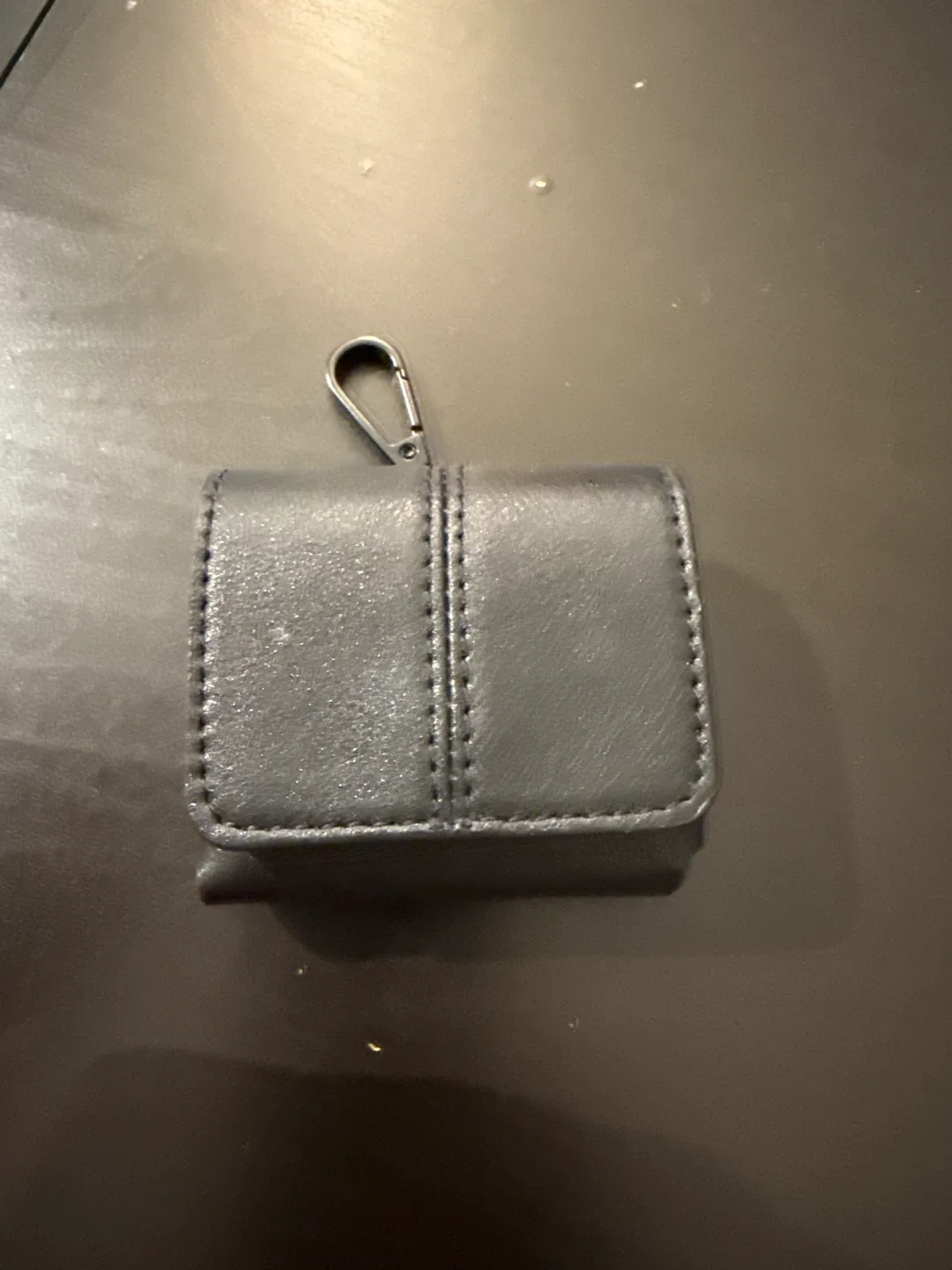Black Leather Airpods Case