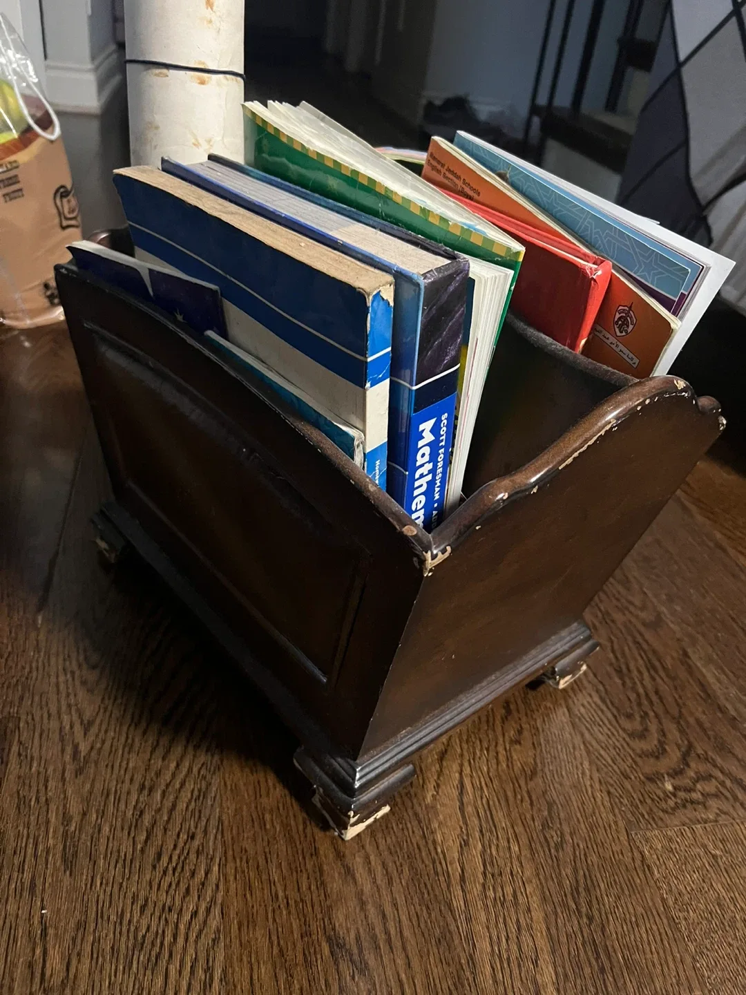 Vintage Wooden Rack for Books Magazines Etc