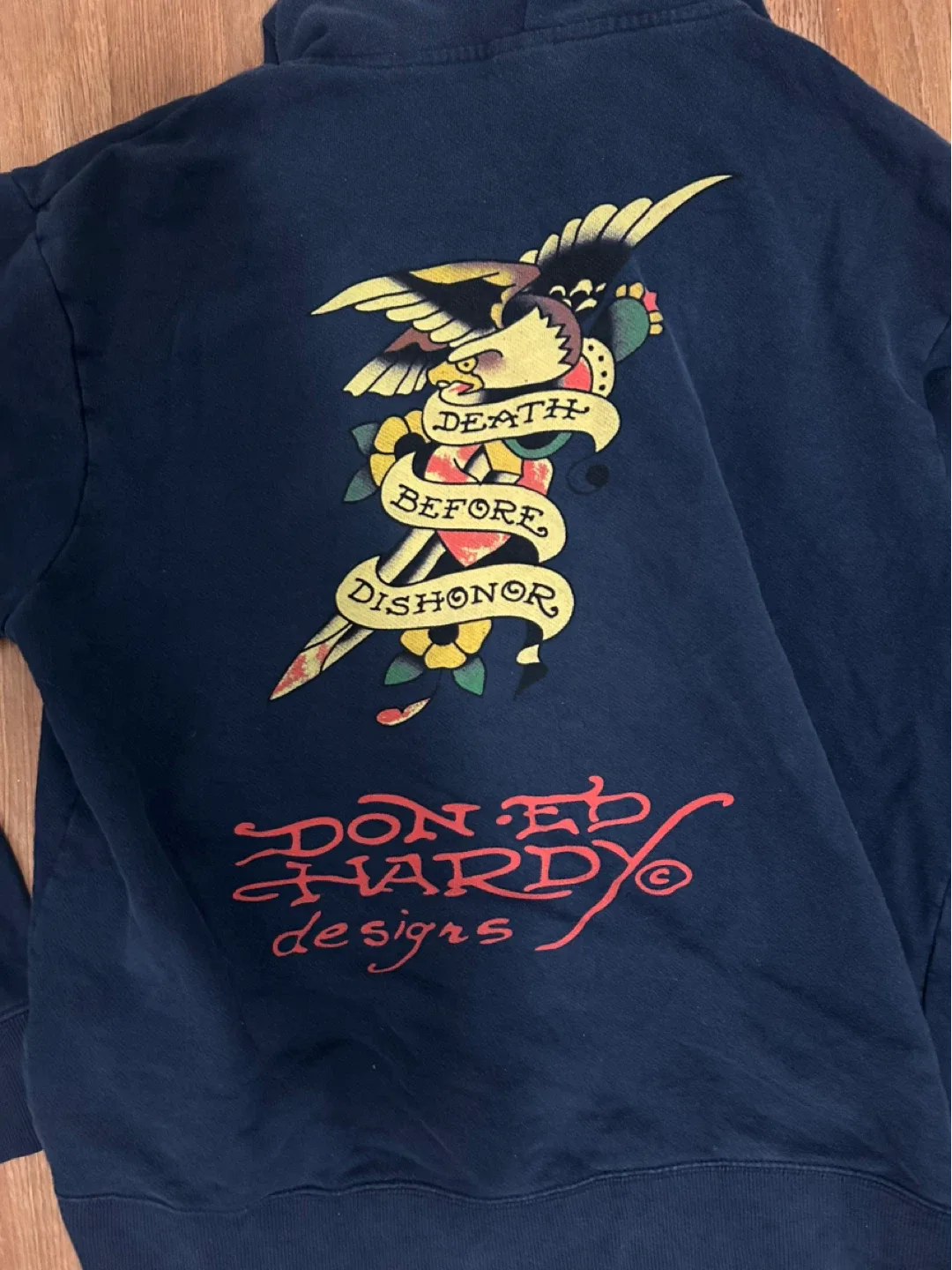 navy blue vintage Ed Hardy Zip Up Hoodie image indicator(5)