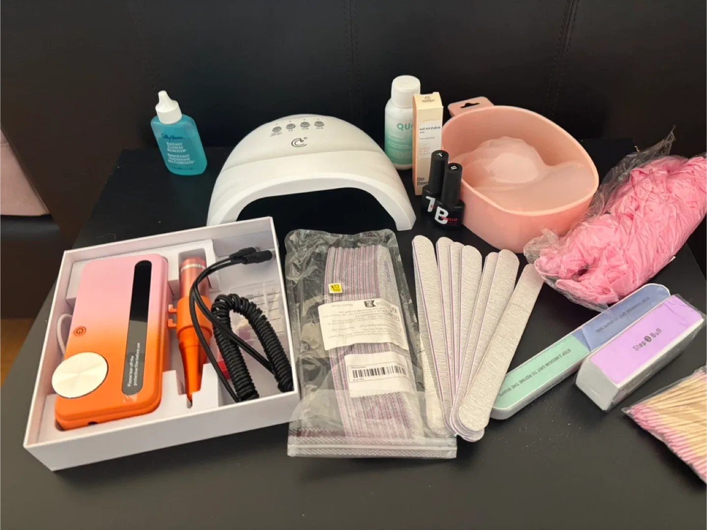 Nail Art Kit with Drill, Lamp & Accessories