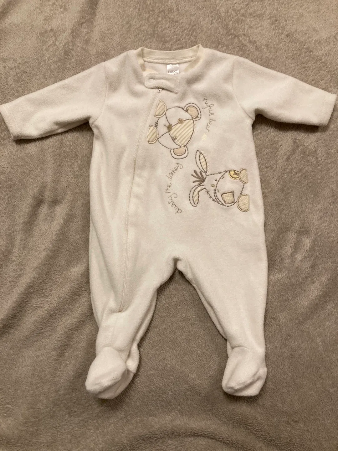 Next Baby Plush Sleepsuit - 0-3 months