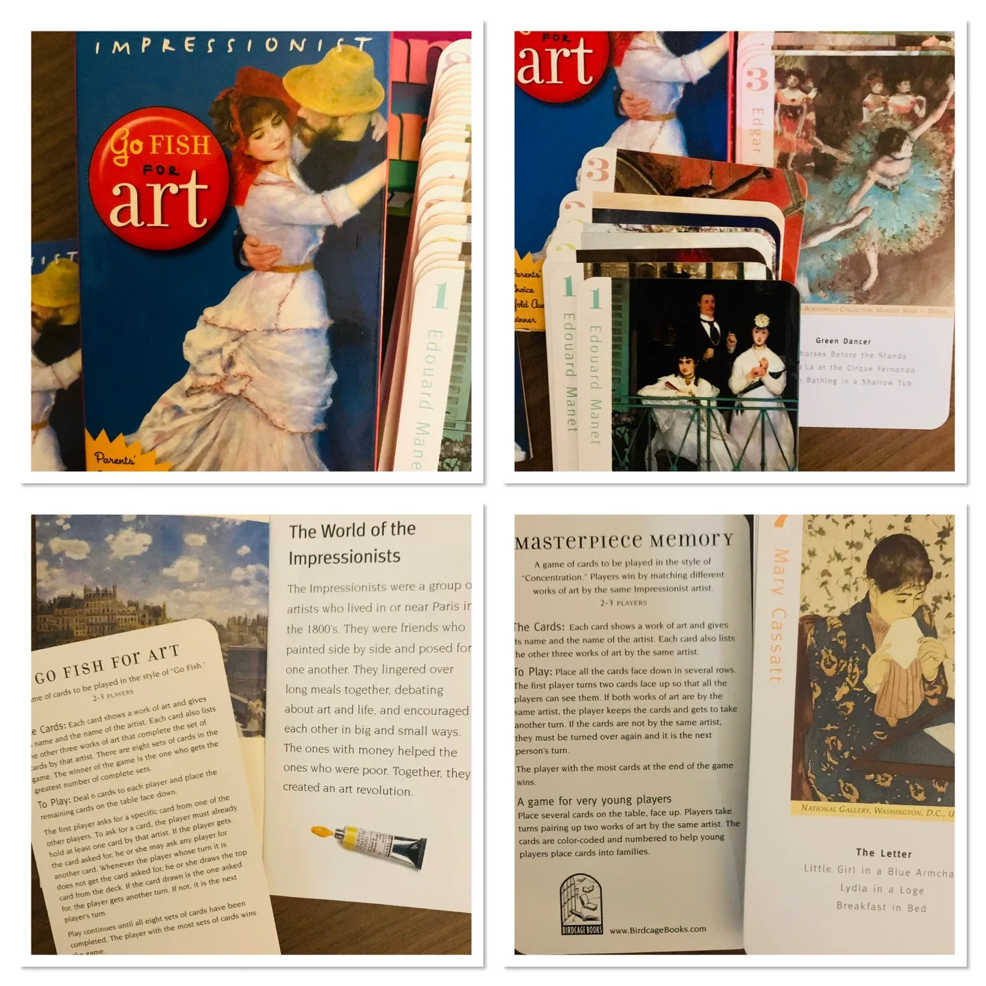 Board Games Lot: Go Fish Art, Great Women Memory Game, Ungame image indicator(4)