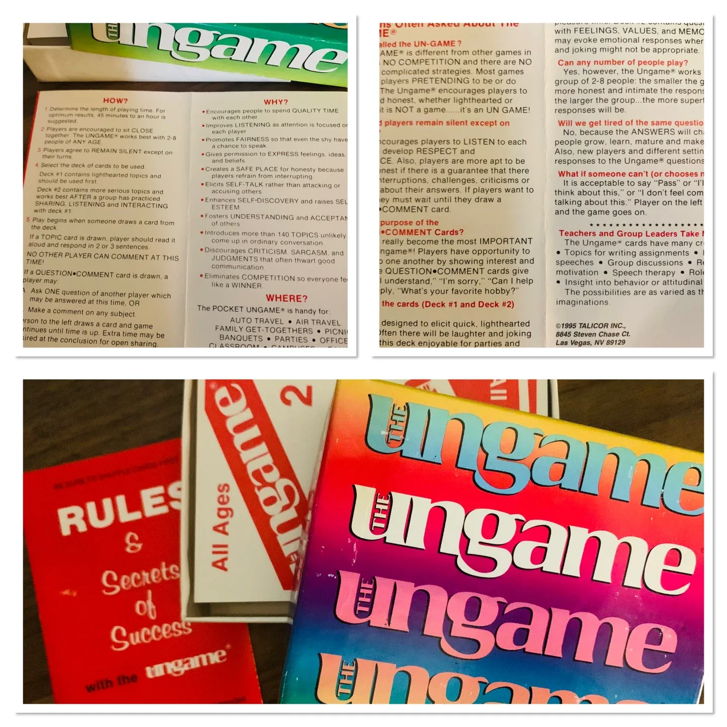 Board Games Lot: Go Fish Art, Great Women Memory Game, Ungame image indicator(2)