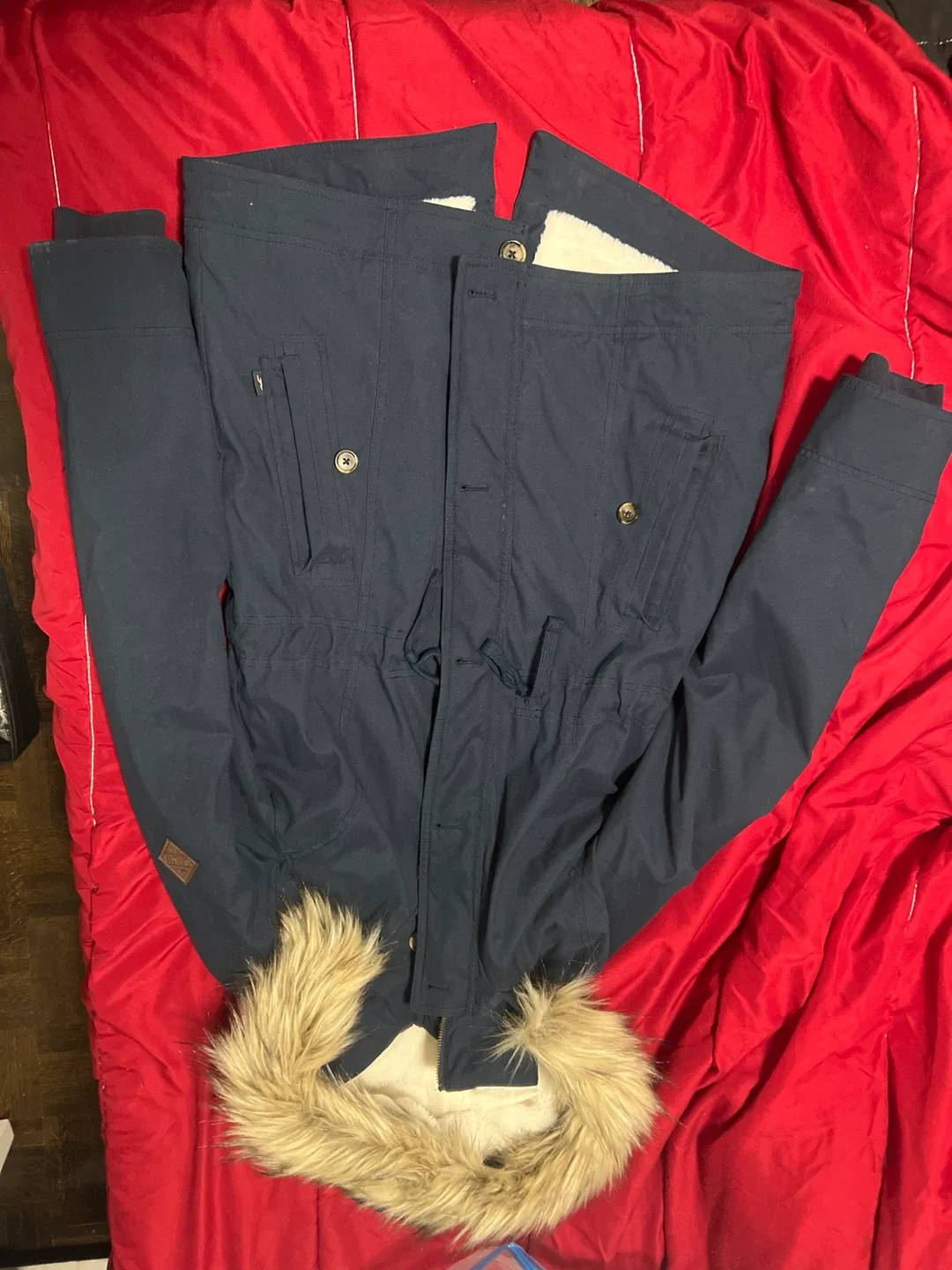 Hollister Navy Winter Parka