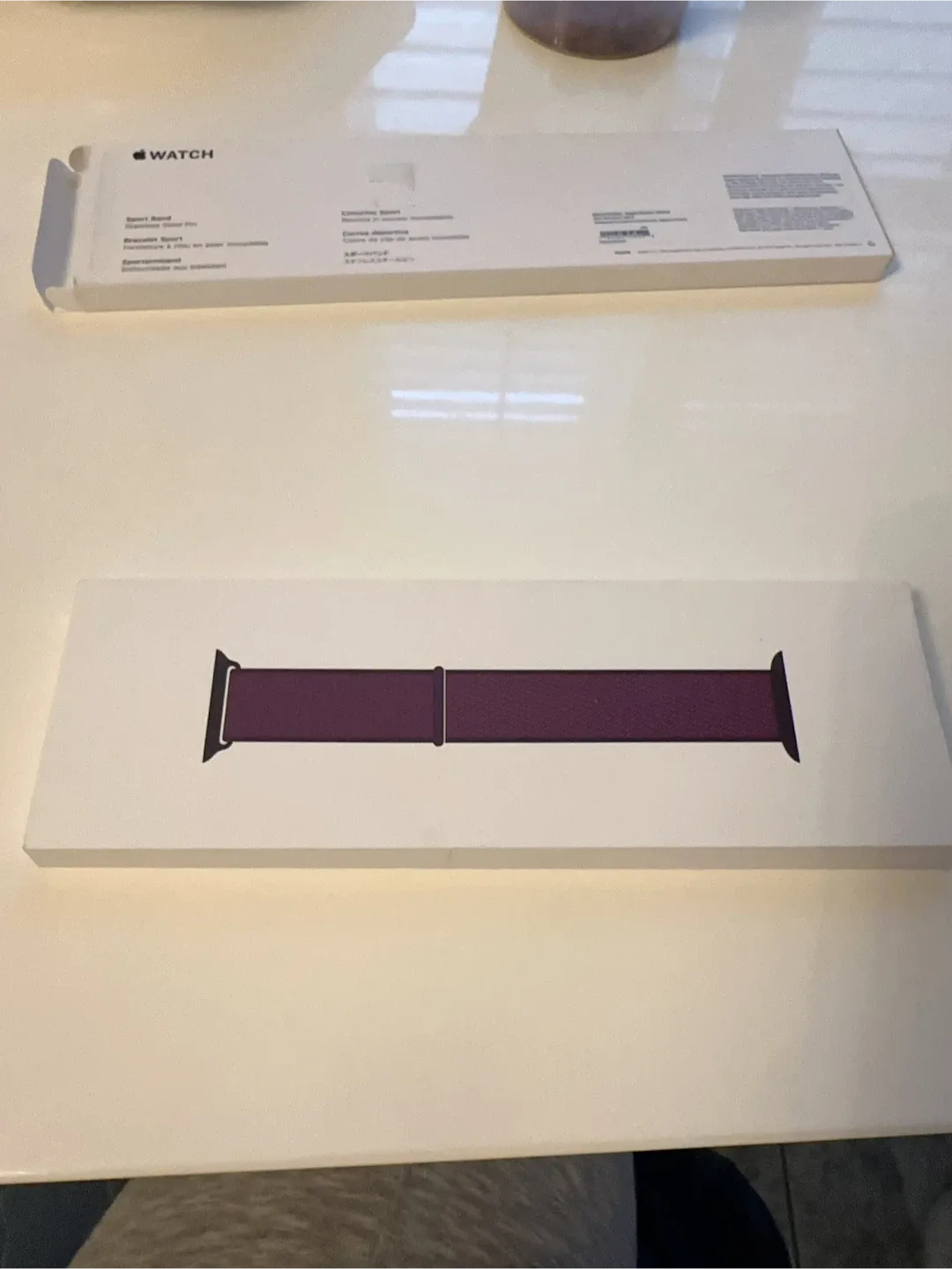 New Apple Watch Sport Loop Band dark cherry color