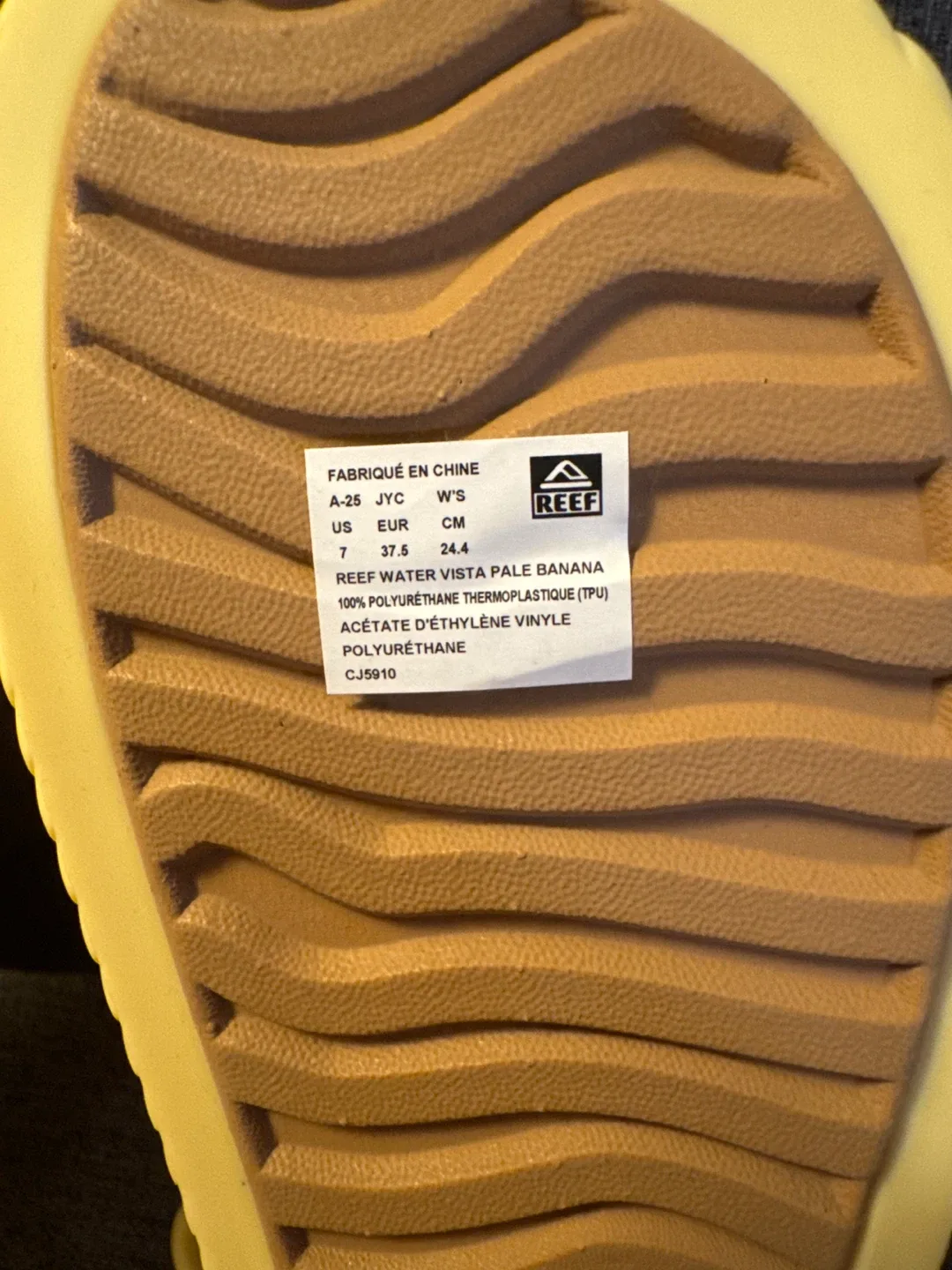 Reef Water Vista Pale Banana Sandals - Size 7 image indicator(4)