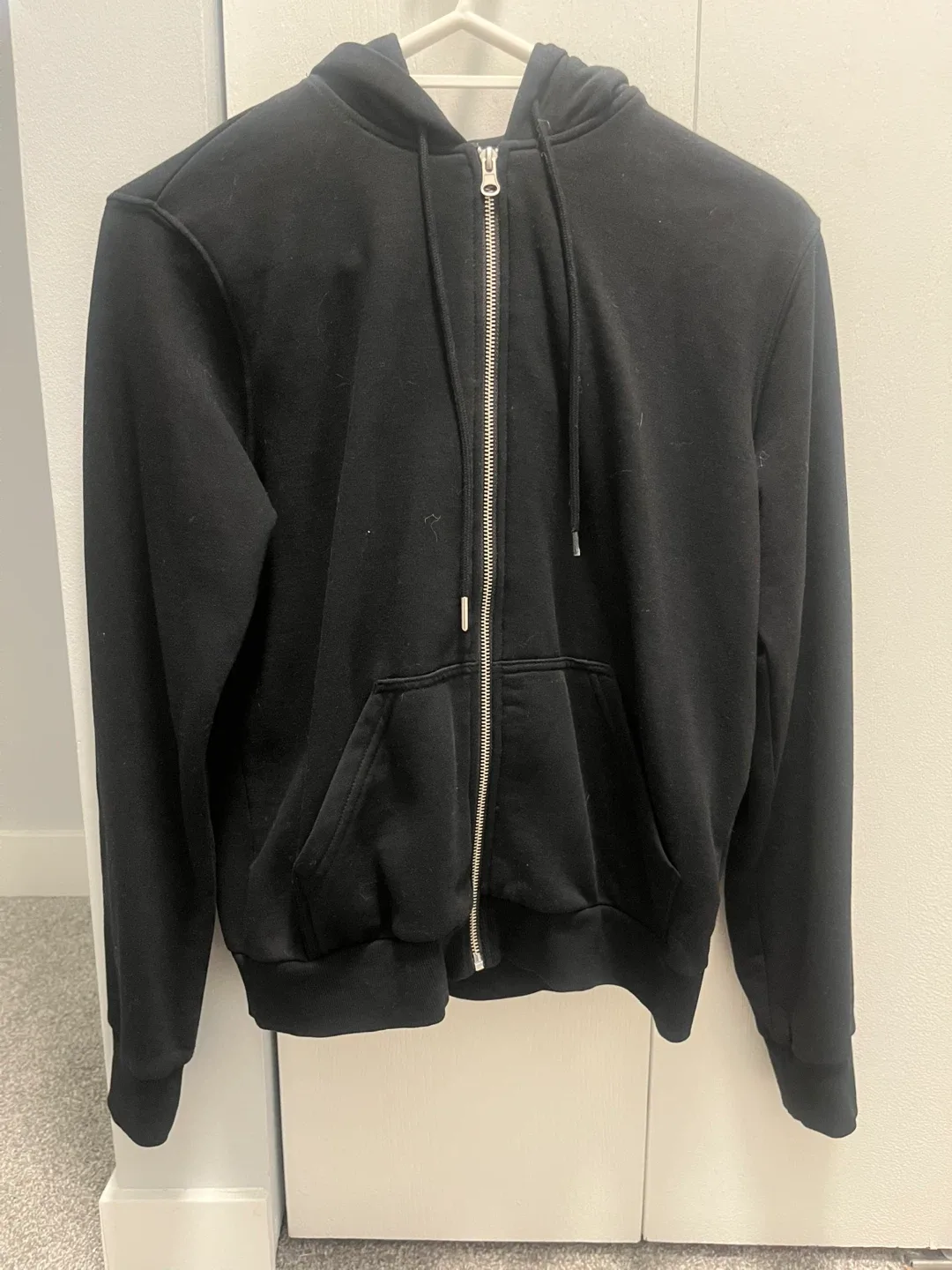 H&M Black Zip-Up Hoodie - Size S