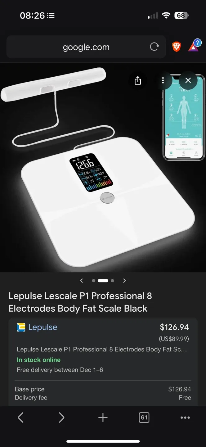 *New* $140+ Pro Body Fat Scale - Lepulse Lescale P1