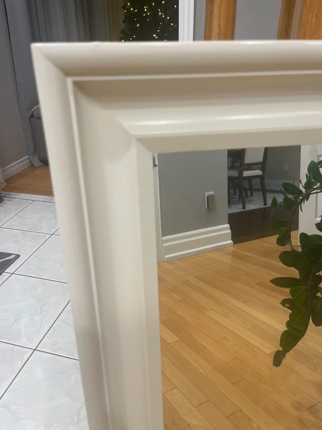 White Framed Mirror - photo 2