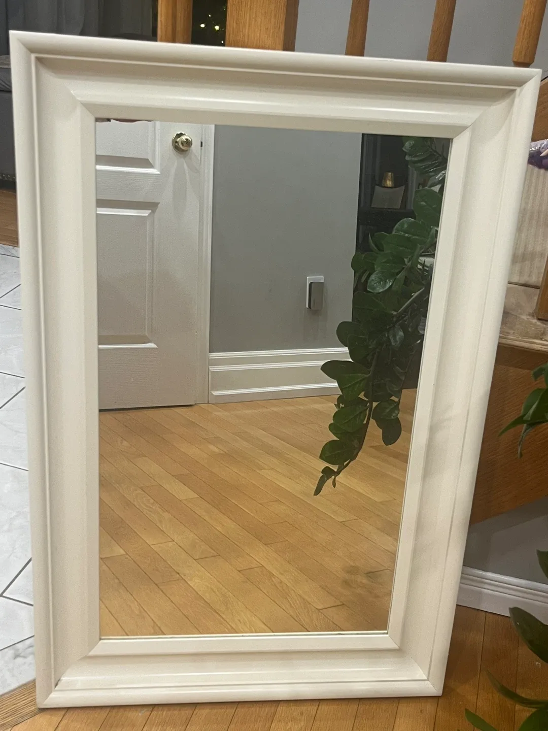 White Framed Mirror