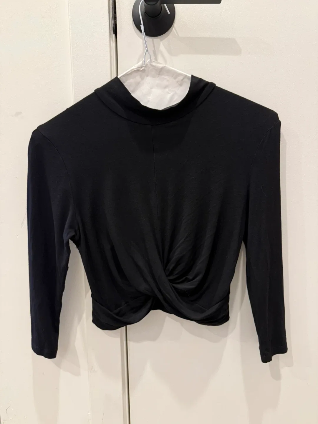 Into Black Twist Front Top - Size Small