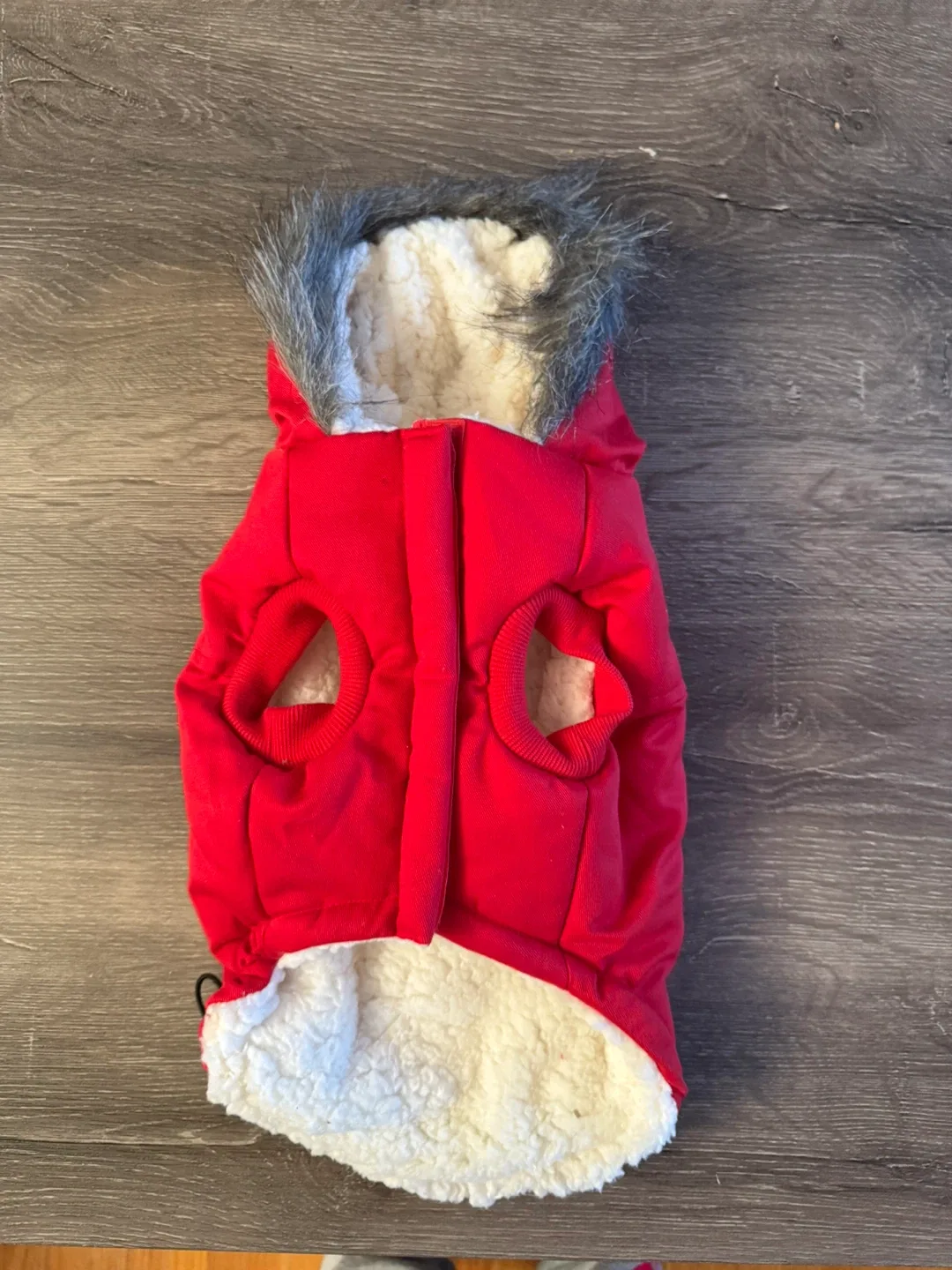 Sherpa Lined Dog Jacket with Hood image indicator(2)
