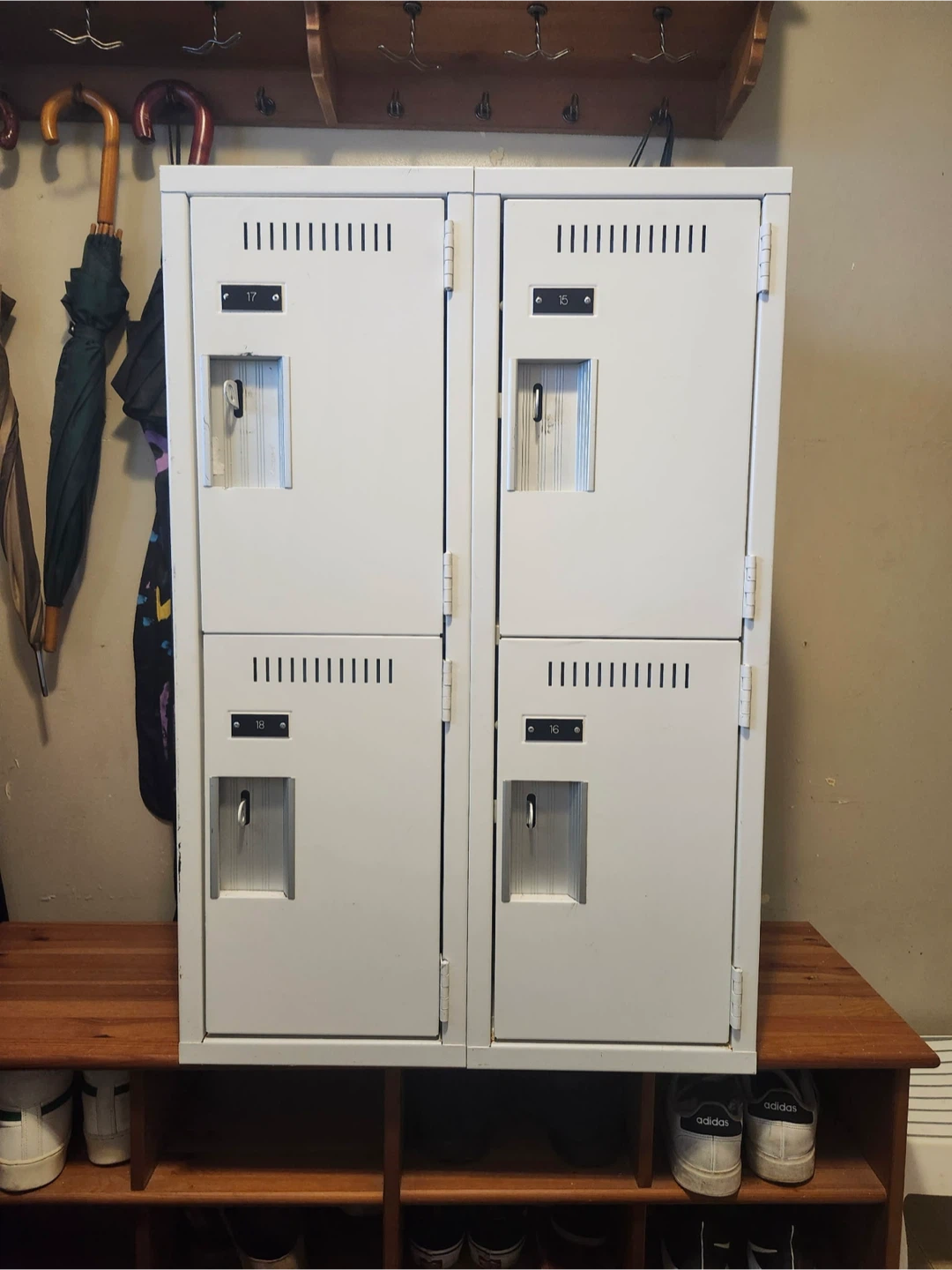 Metal Storage Lockers - Set of 4 #cleanout