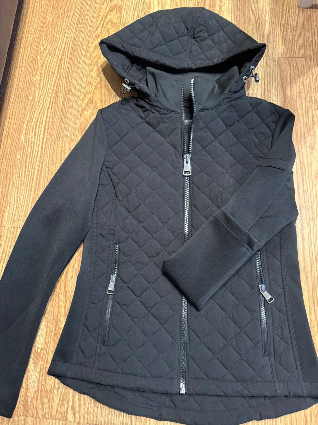 Andrew Marc Black Quilted Jacket - Size S image indicator(2)