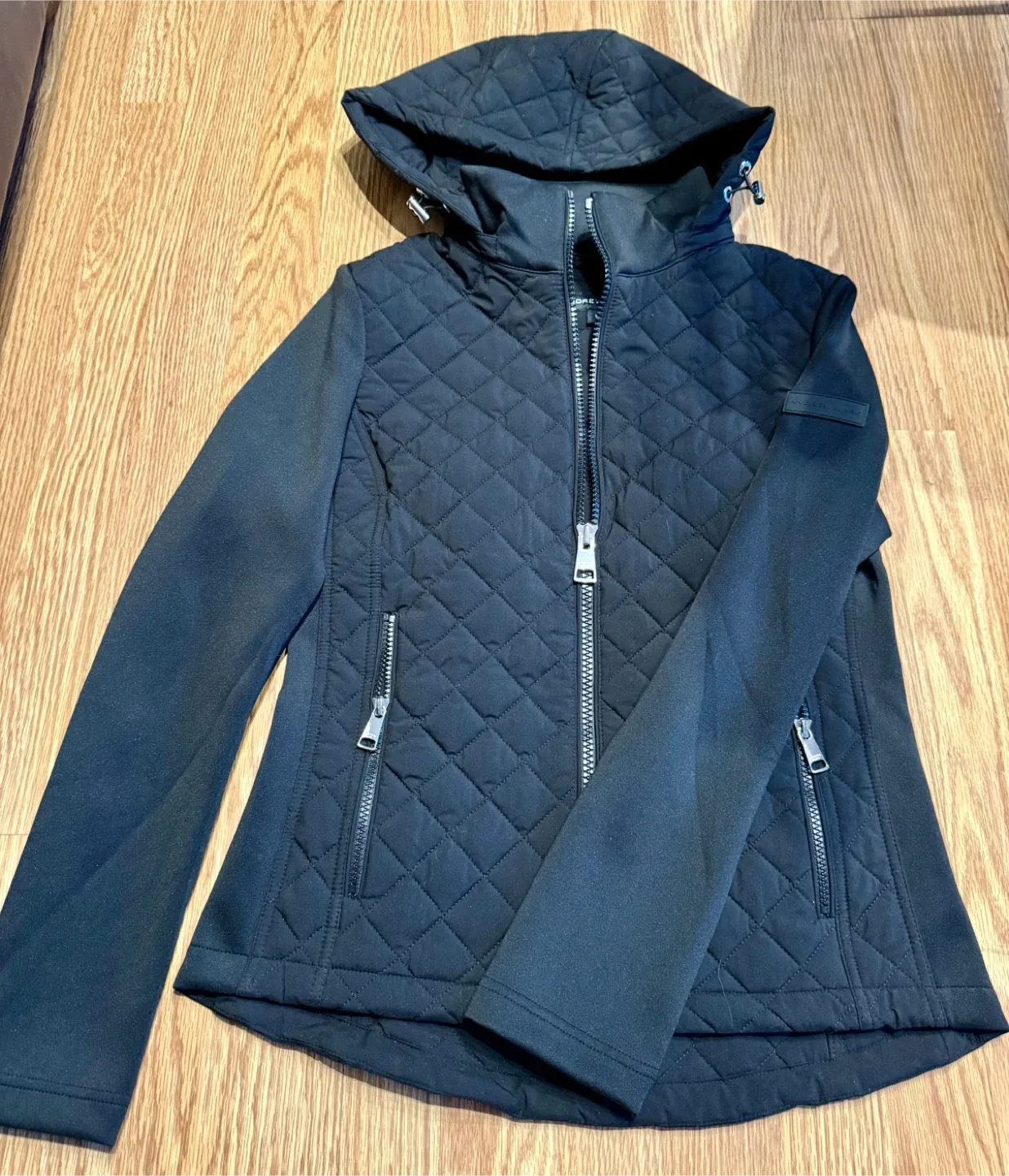 Andrew Marc Black Quilted Jacket - Size S