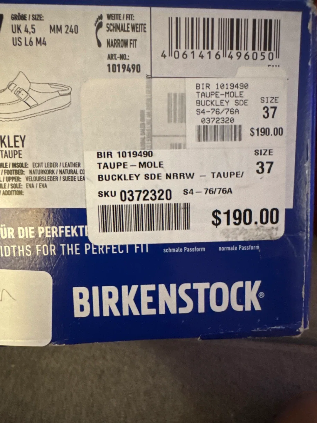 Birkenstock Buckley Taupe Suede Size 37 (US L6) image indicator(4)