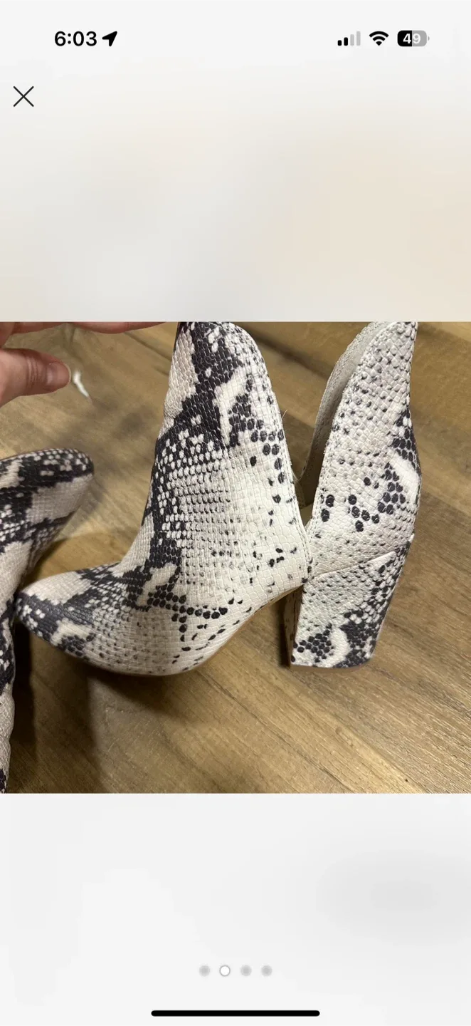 Steve Madden Snakeskin Print Heeled Booties image indicator(2)