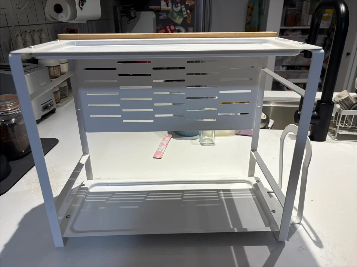 White Metal Kitchen Rack