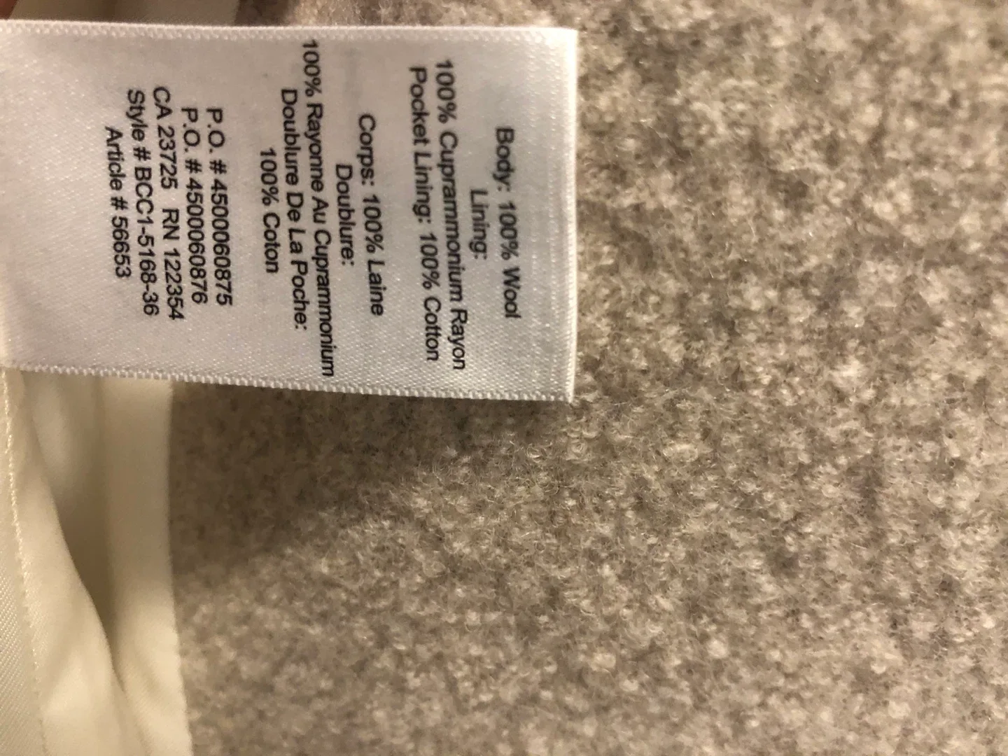 Aritzia Babaton 100% wool coat Oversized XS image indicator(4)