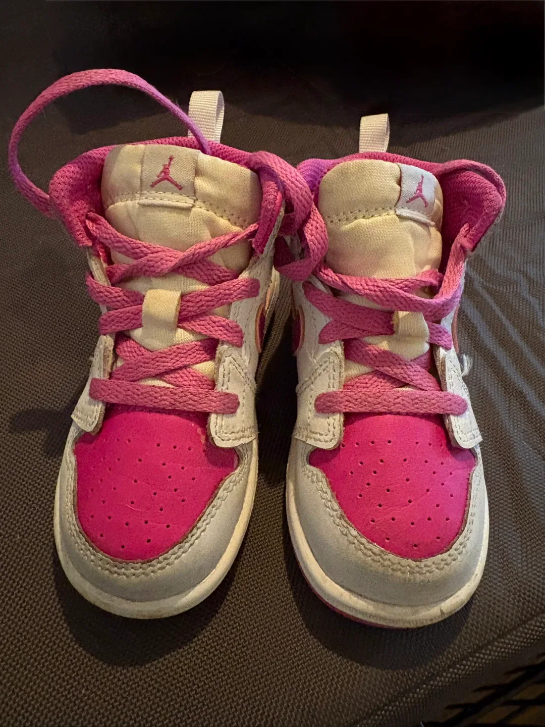 Nike Air Jordan 1 Toddler Shoes - Pink/White