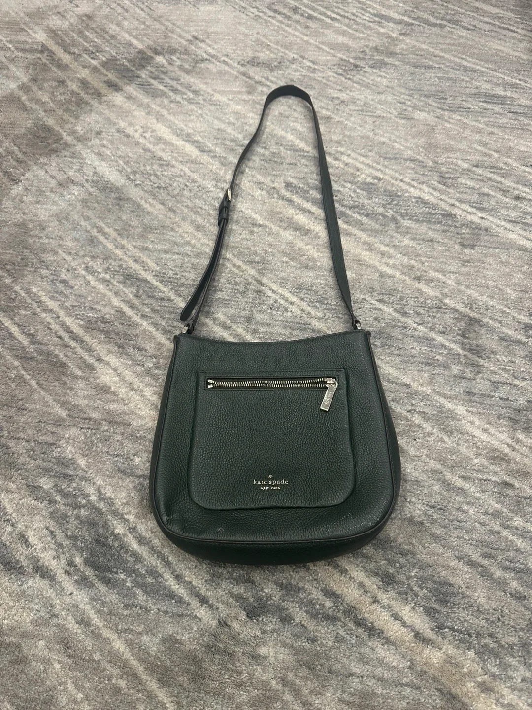 Kate Spade dark green Leather Shoulder Bag image indicator(4)