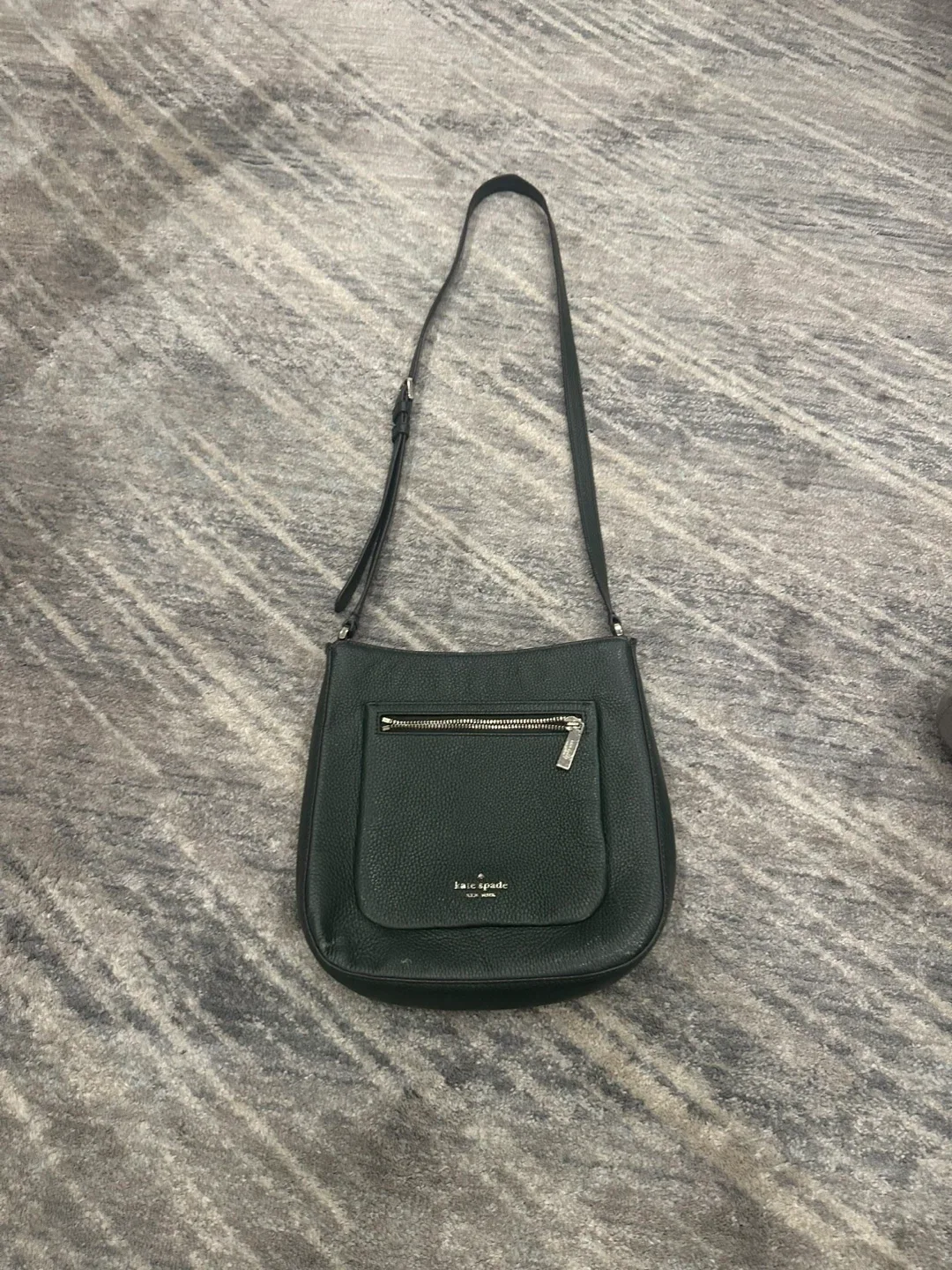 Kate Spade dark green Leather Shoulder Bag image indicator(3)