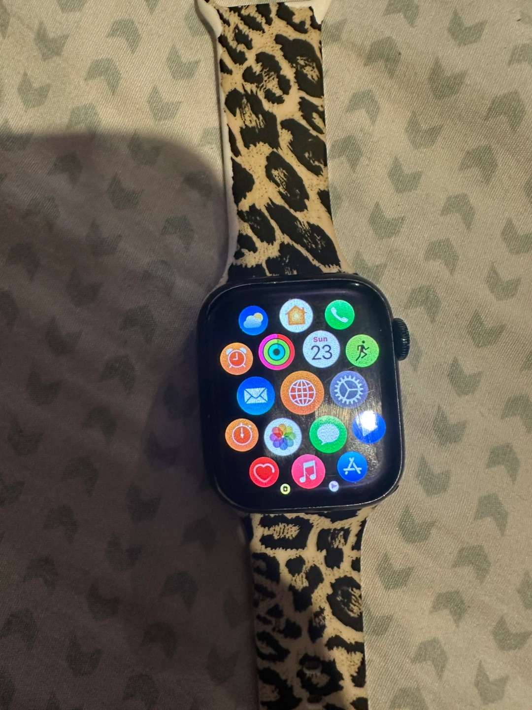 Apple Watch with Leopard Print Band - photo 3