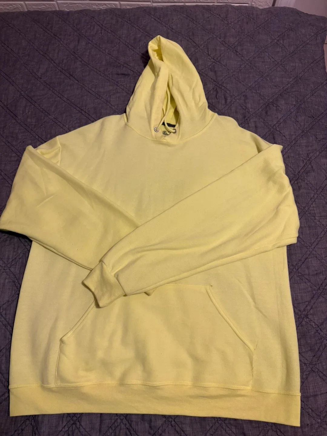 Fruit of the Loom Yellow Hoodie - Size L