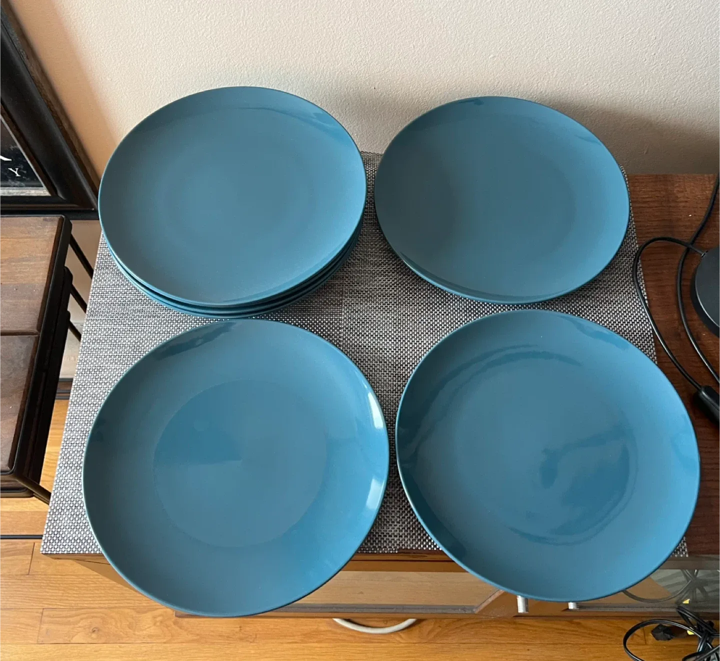 Set of 7 IKEA Fargrik 10.5” Stoneware Plates-Discontinued Style image indicator(4)