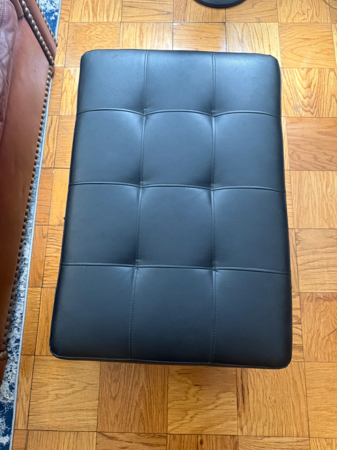 Black Storage Ottoman