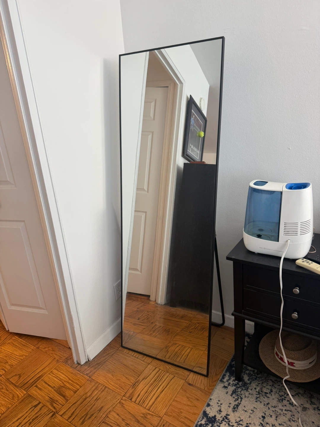 Full Length Black Framed Mirror - photo 2