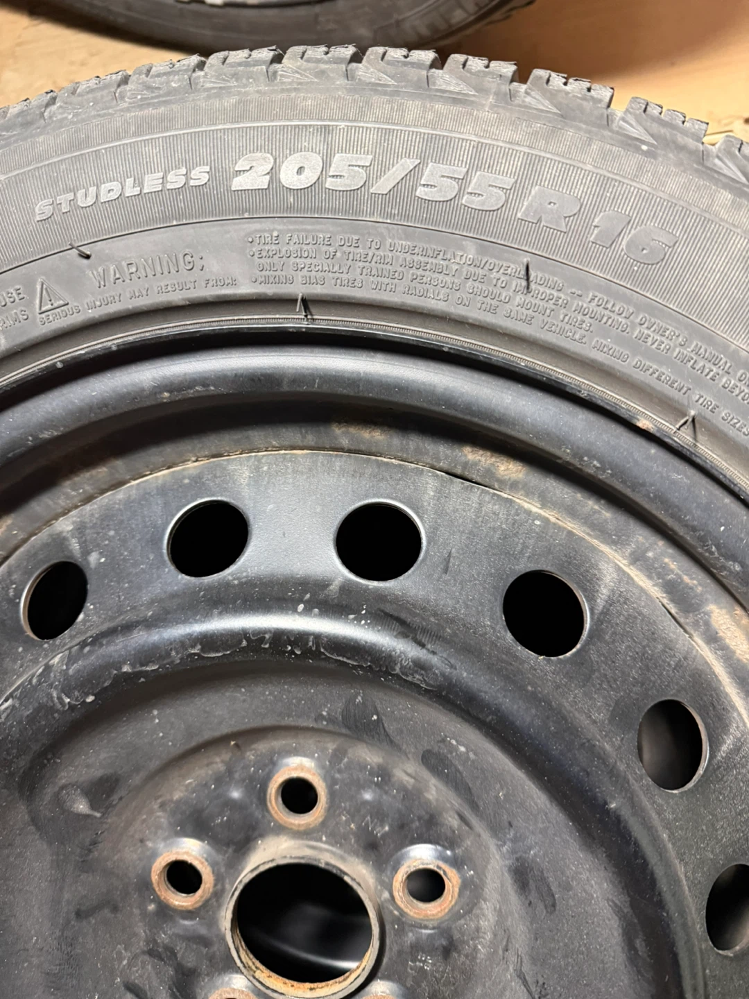 Toyota Corolla Winter Tires w Steel Rims - photo 2