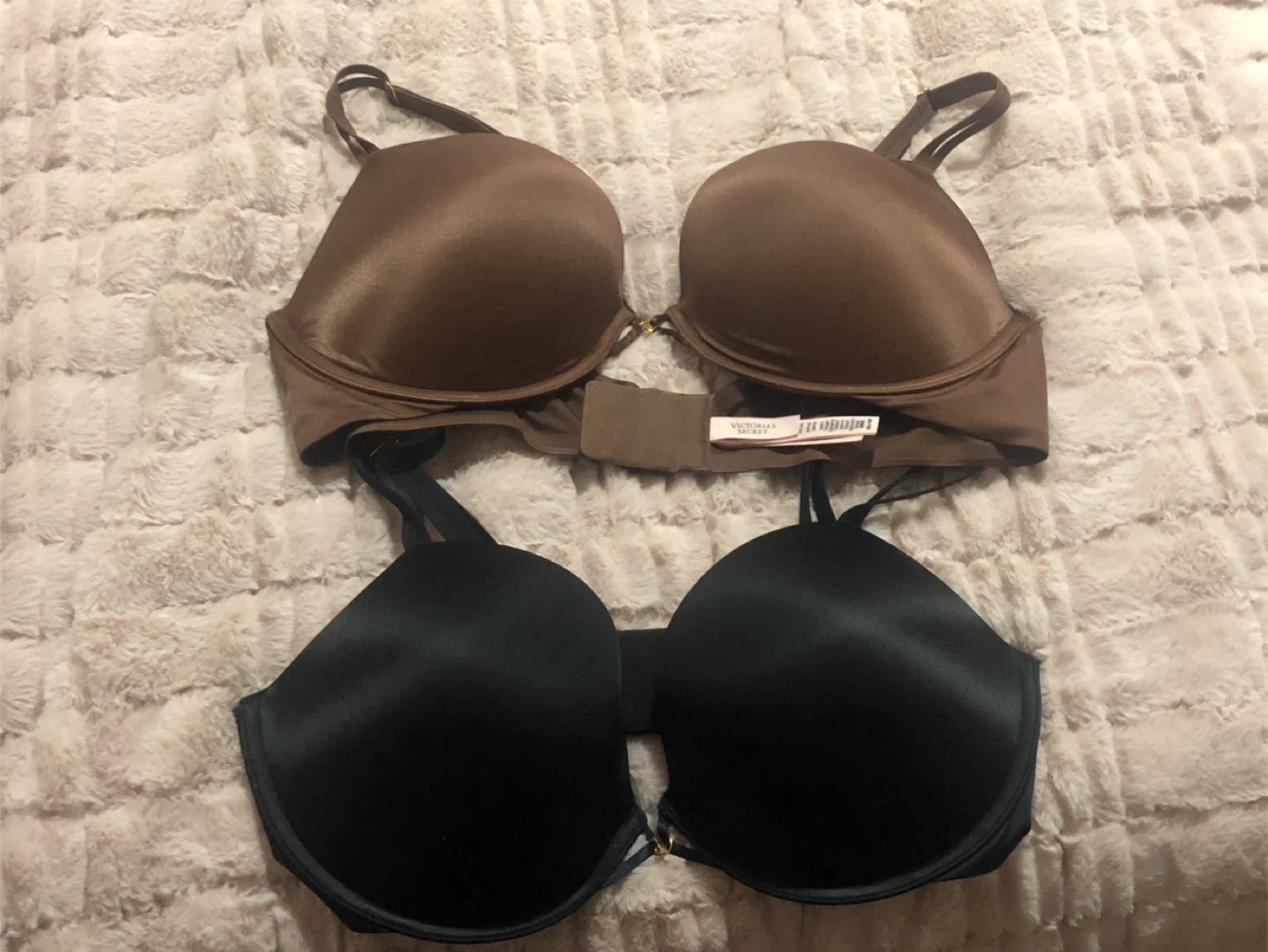 Brand New - 2 Victoria's Secret Bras - Brown & Black 38D
