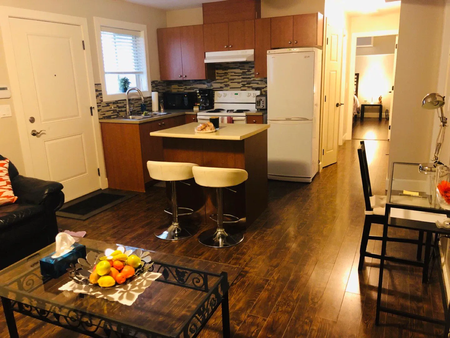 Two bedrooms & on bathroom fully furnished