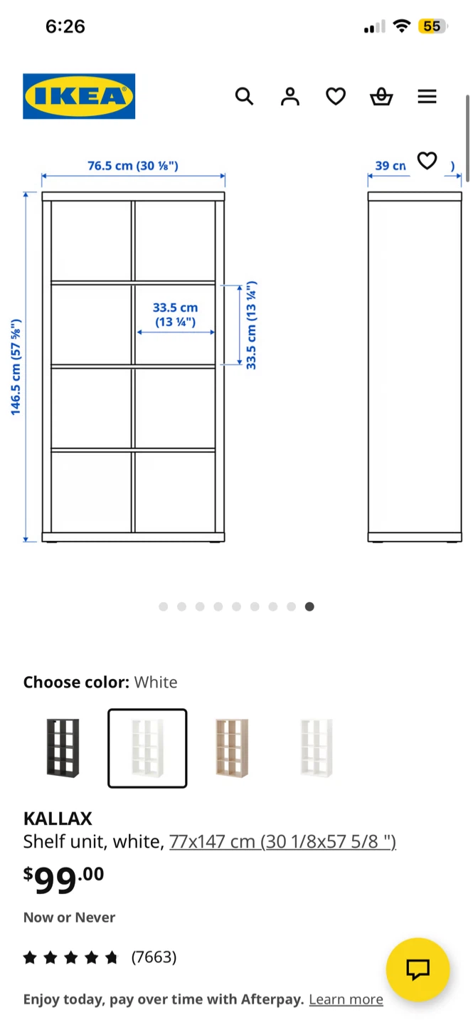 IKEA Kallax White Shelf Unit - photo 2