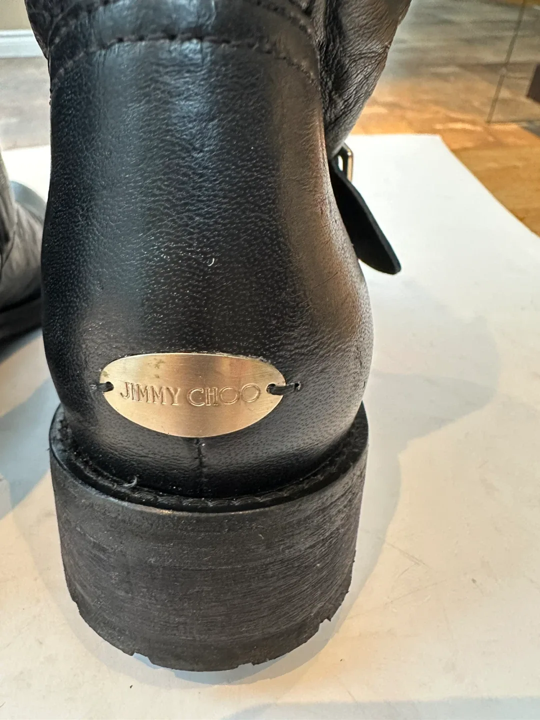 JIMMY CHOO authentic women’s  Moto Boots Sz. EUR 39/ US 8-8.5 image indicator(6)