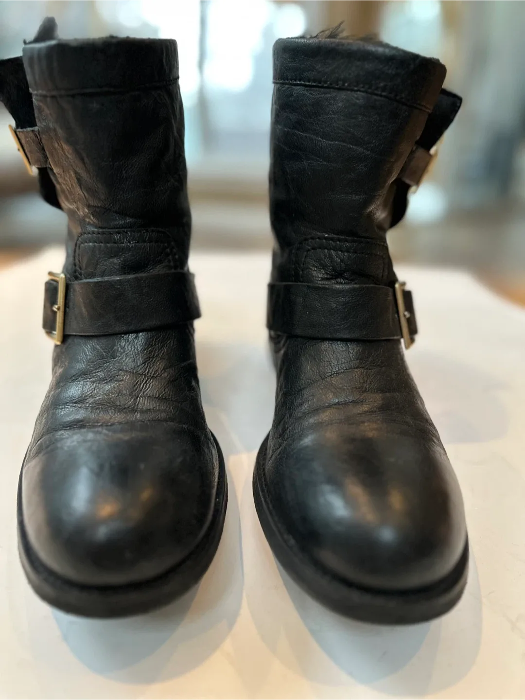 JIMMY CHOO authentic women’s  Moto Boots Sz. EUR 39/ US 8-8.5 image indicator(3)