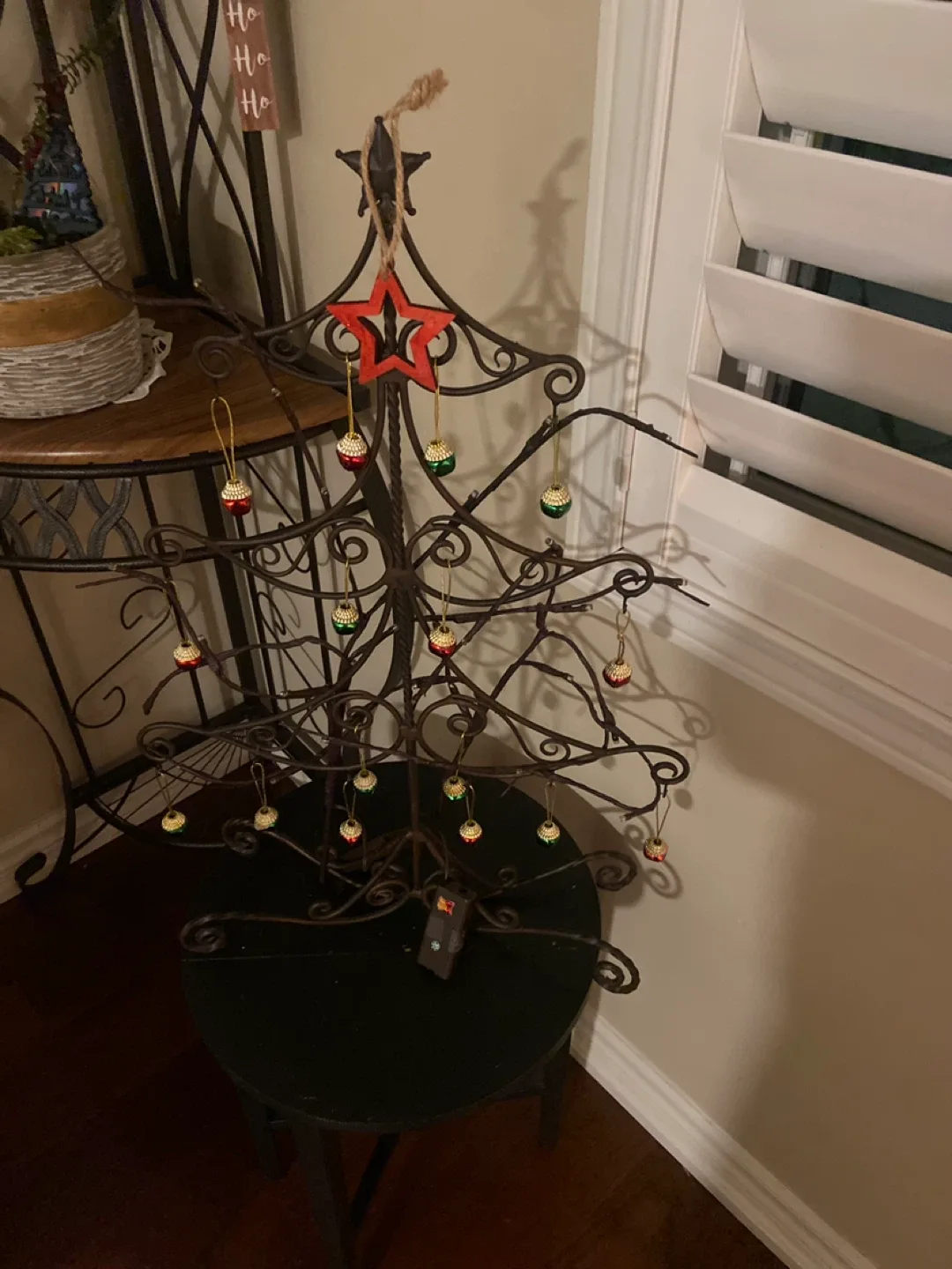 Decorative iron  Christmas Tree with Ornaments