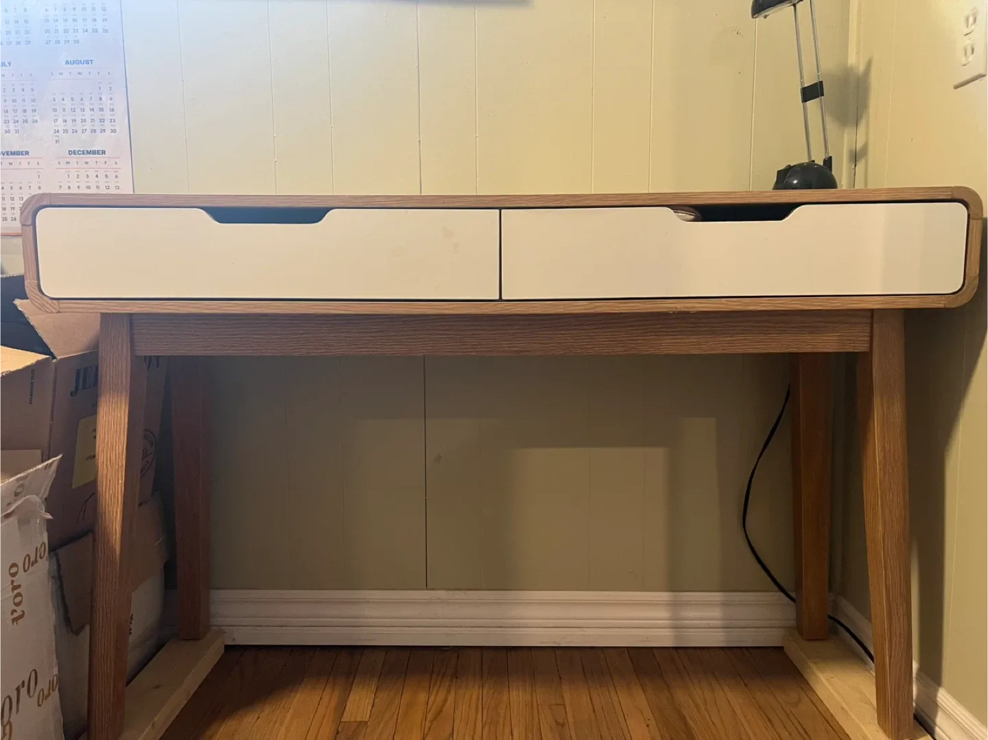 Wooden Desk with Drawers