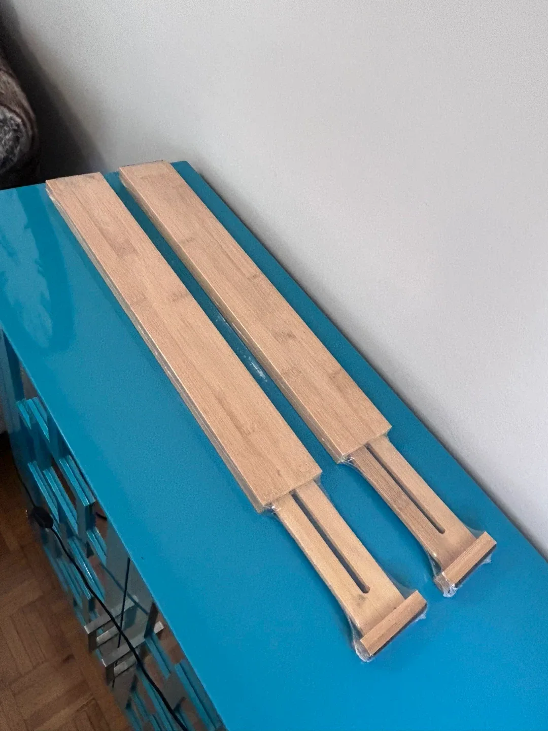 NEW Adjustable Bamboo Drawer Dividers – Set of 2 image indicator(2)