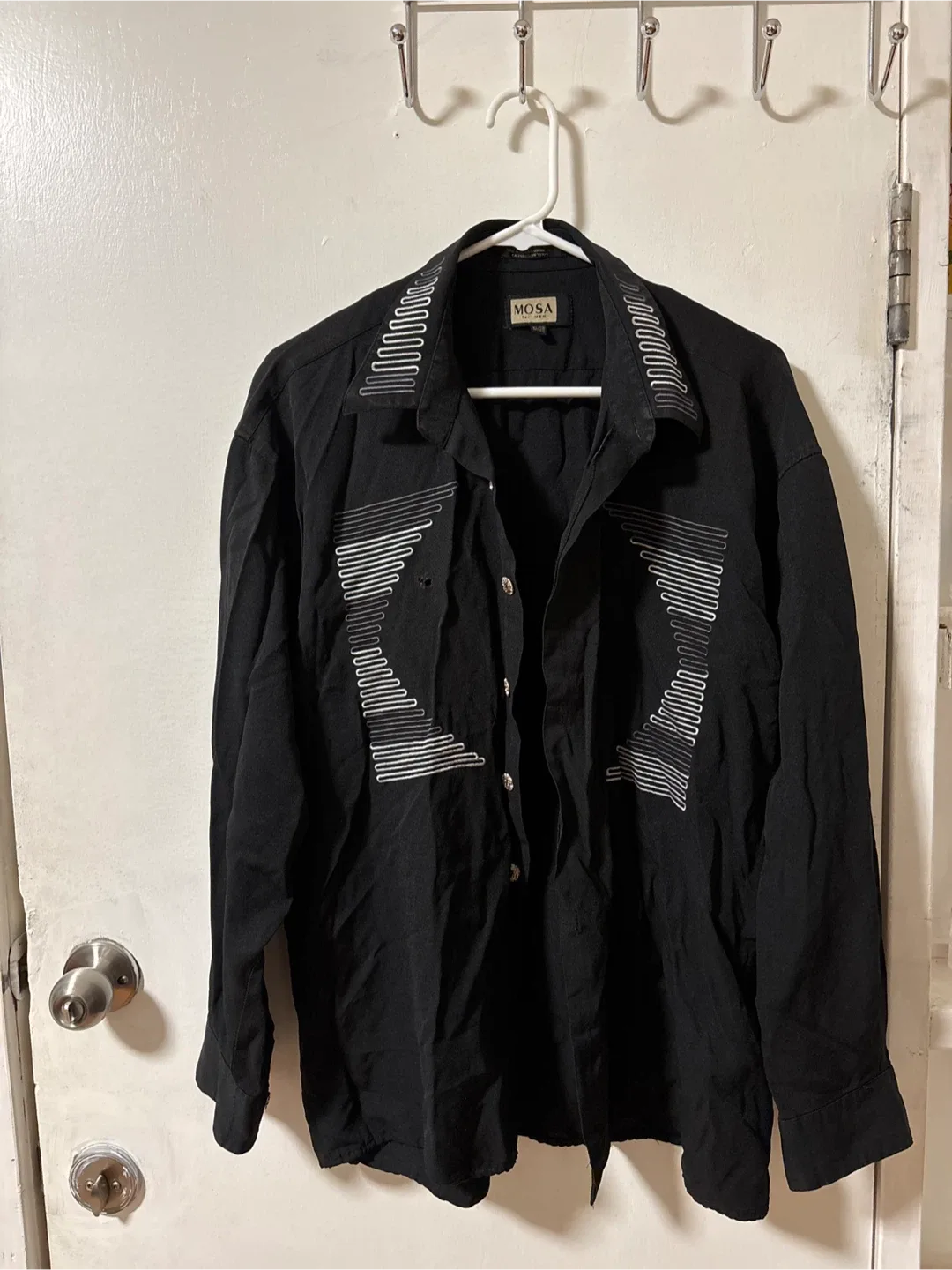 MOSA Men Black Long Sleeve Shirt