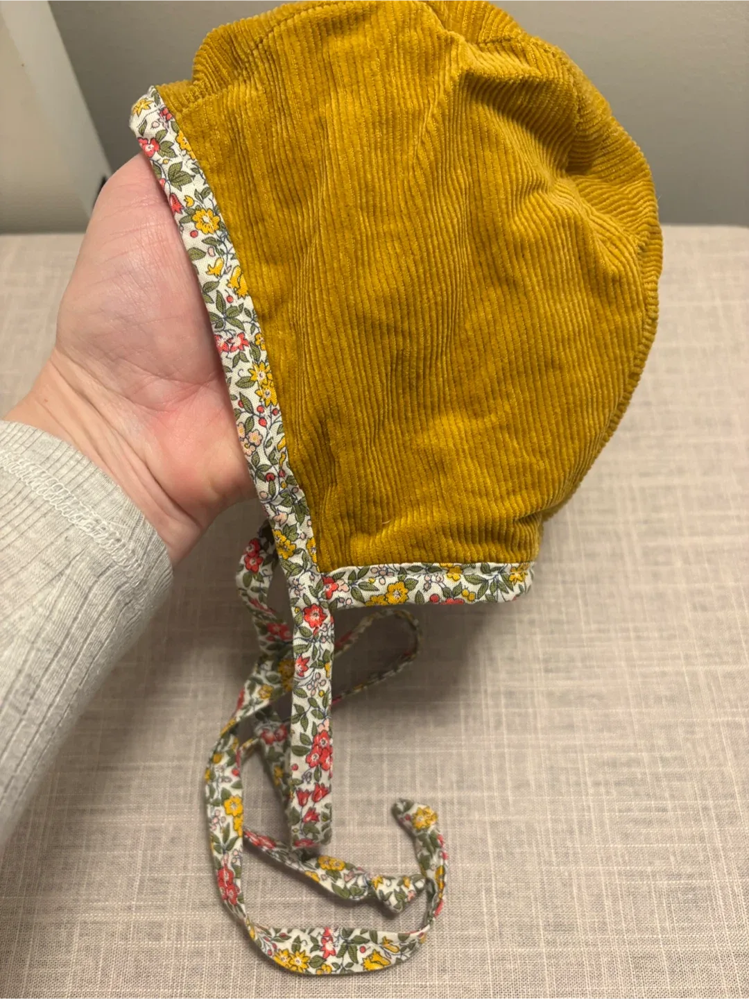Baby Bonnet - Mustard Corduroy image indicator(2)