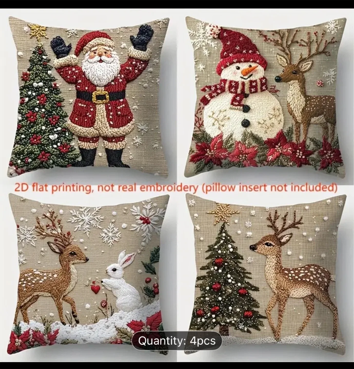 Christmas Tablecloth & Pillow Covers Set image indicator(2)