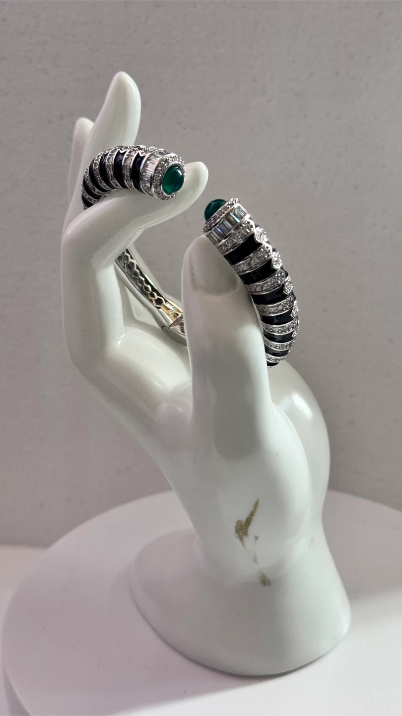Black & Silver diamentle crystal Bracelet - photo 2